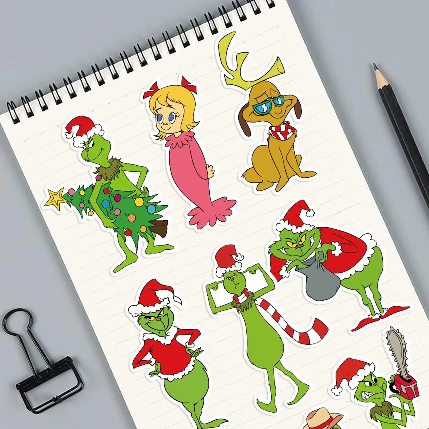 8/16/24PCS Puzzle Stickers Cartoon Green Haired Monster Make a Face Stickers DIY Handicrafts Waterproof Stickers
