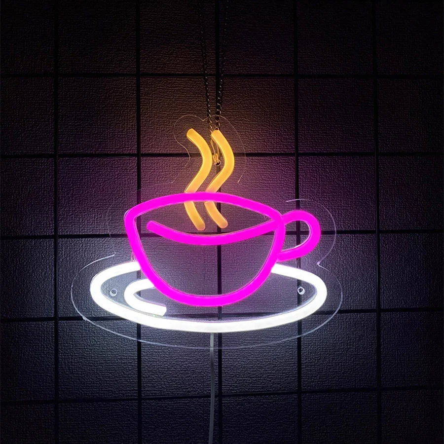 Coffee Led Neon Sign, Coffee Super Bright Sign, Usb Connection Powered, Suitable For Coffee Shop Front Desk Business Art Decor.