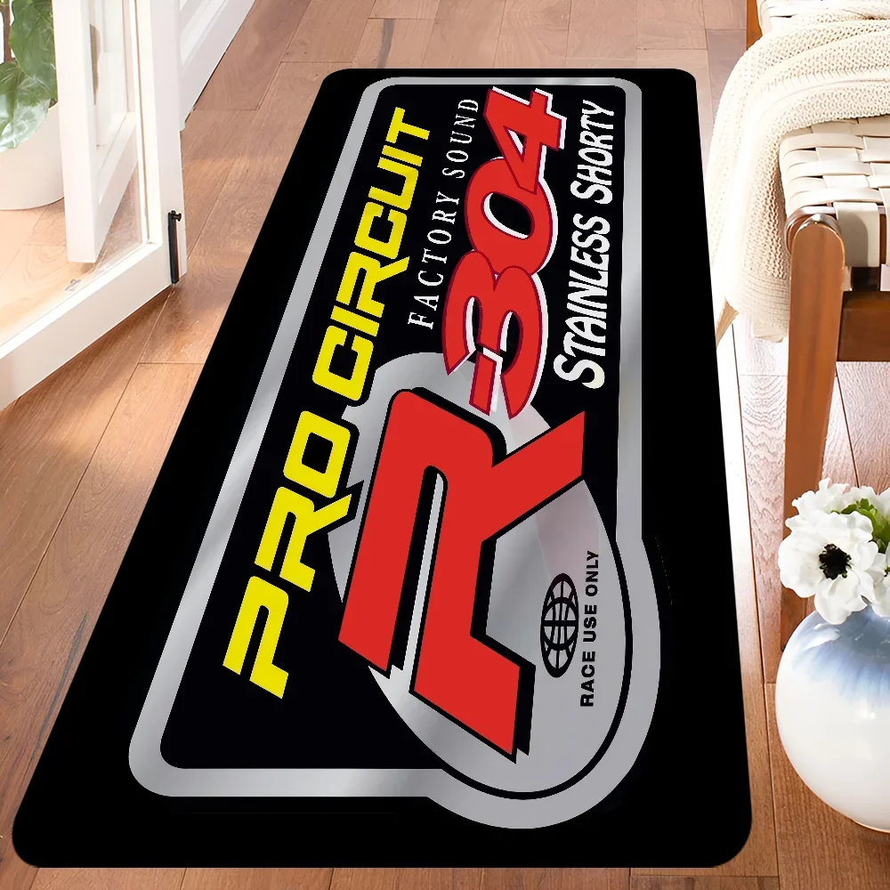 VIKAMA Flannel Racing Grade Long Rug Decorative Non-Slip Soft Cozy Soundproof Bedroom Sofa Bedside Long Rug Home Decoration
