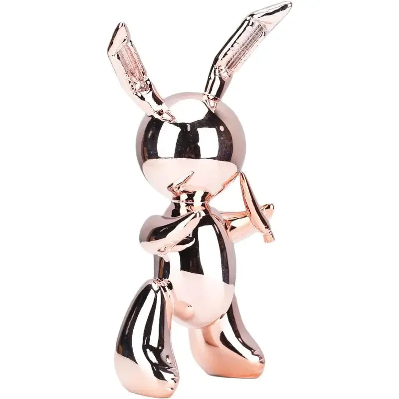 Resin Electroplated Carrot Rabbit Animal Figurine Home Soft Decorations Tabletop Decorations for Living Room And Guests