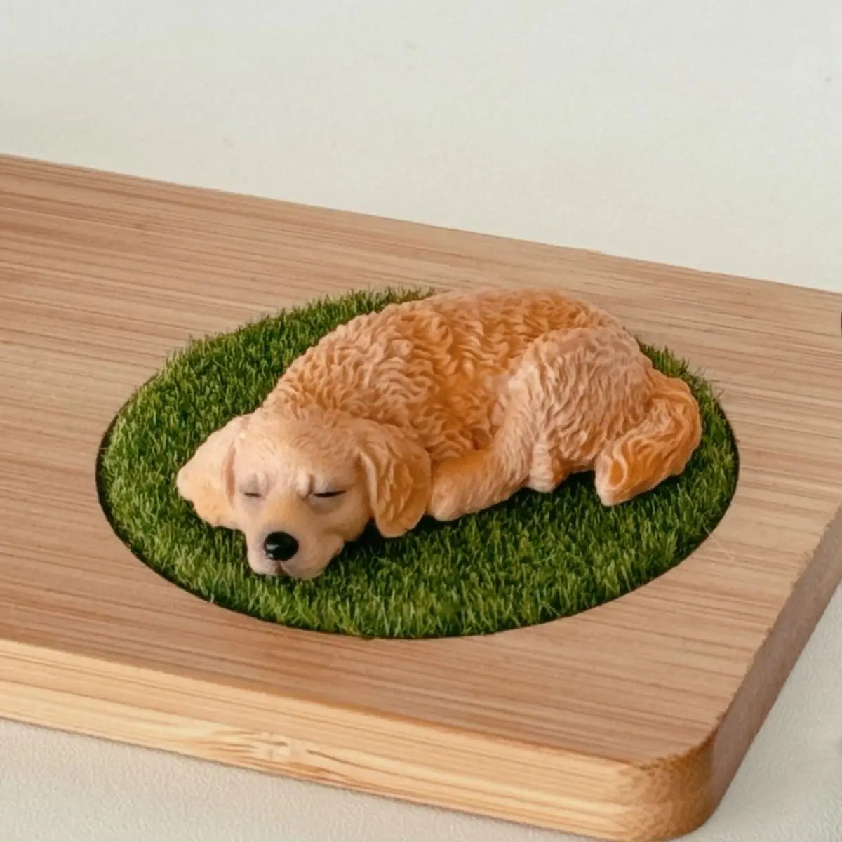 Golden Retriever Dog Resin Car Ornaments Puppy Cute Dog Toy Figure Statue for Car Dashboard Tabletop Decoration