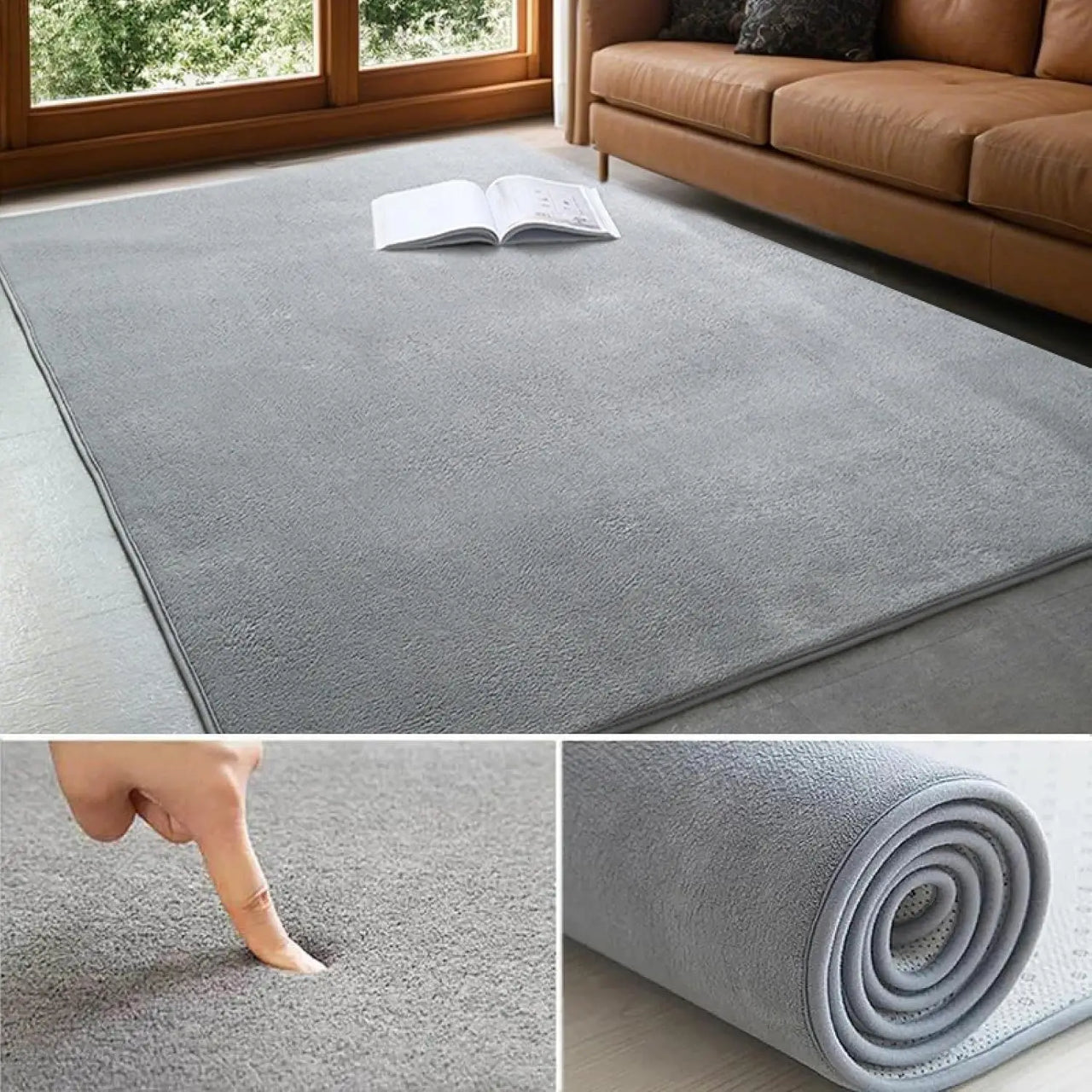VIKAMA Coral rugs, non-slip low ammunition bedroom living room floor heating in children's room dorm, home decor, electric hot carpet
