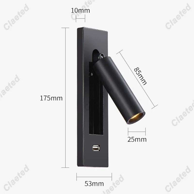 Modern Led Wall Lamp 110V 220V Led 3W Spotlight Sconce Wall Light for Beside Light Bedroom Living room Dining room Night Lights
