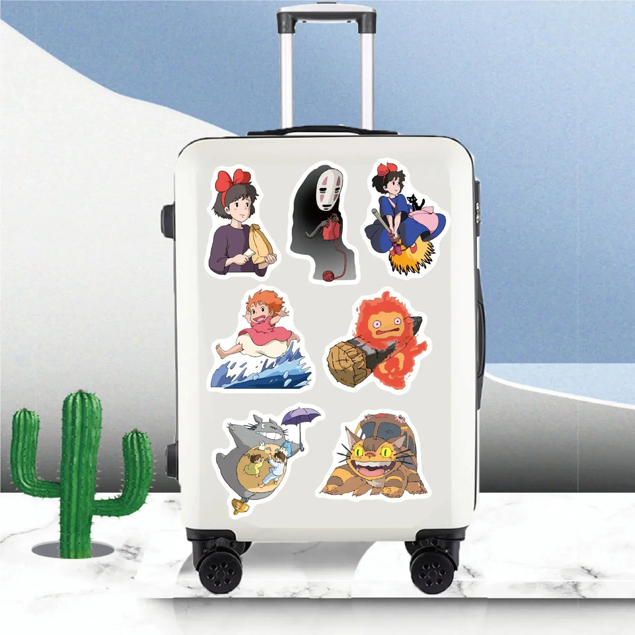 100Pcs Hayao Miyazaki Anime Stickers for Laptop Skateboard Luggage Phone Car Decals Graffiti Waterproof Sticker Kid Toy