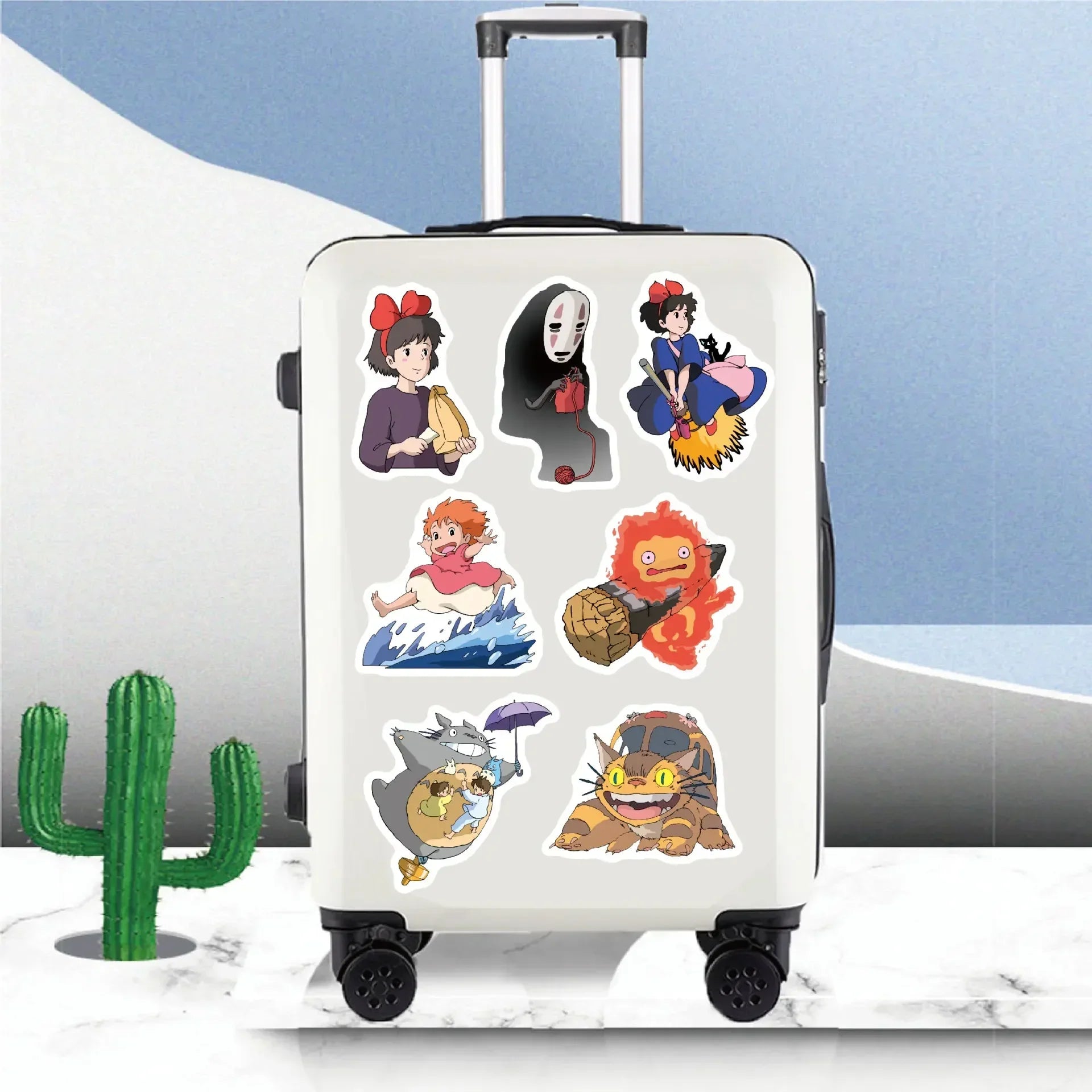 100Pcs Hayao Miyazaki Anime Stickers for Laptop Skateboard Luggage Phone Car Decals Graffiti Waterproof Sticker Kid Toy
