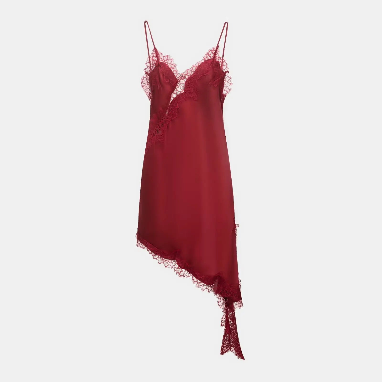 Satin Sexy Lace Spliced Short Sling Dress Women Sleeveless Backless Asymmetric Sexy Party Dresses 2026 Summer Lady Dress ﻿