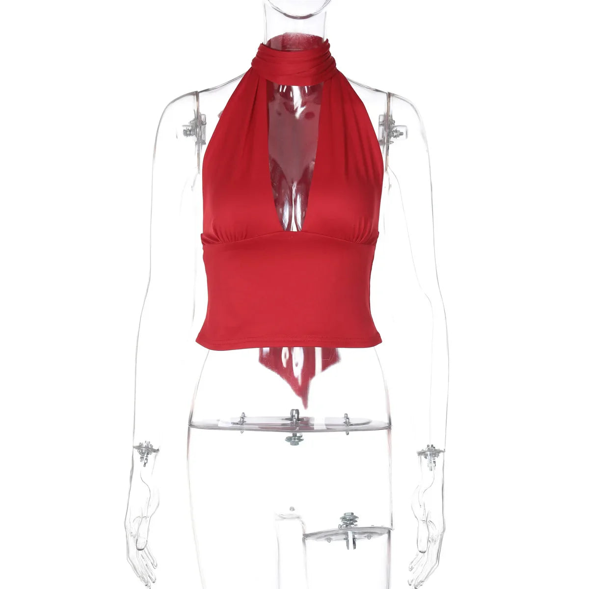 Summer new sexy neck strap low-cut back hollow camisole top