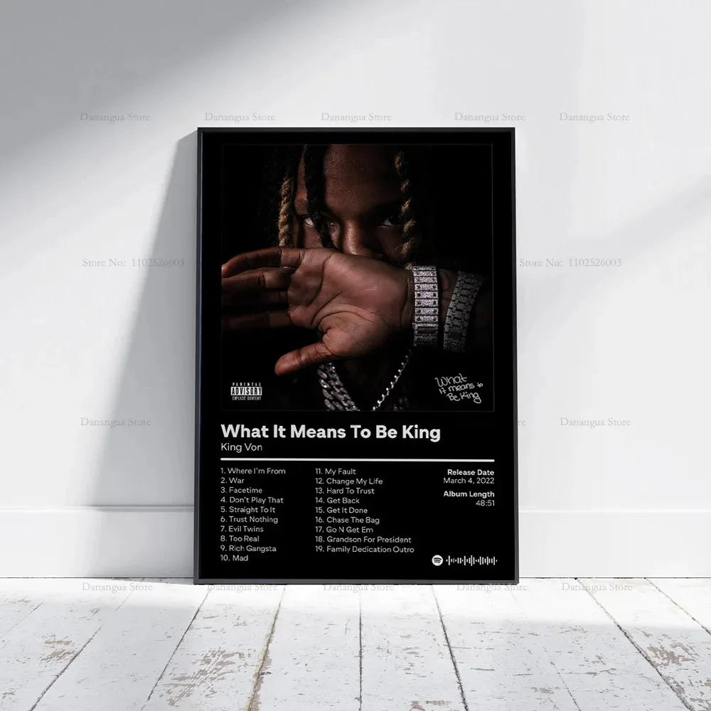 Music Album Poster Poster Prints Wall Art King Poster Von Welcome To O Block Canvas Painting Picture Photo Gift Room Home Decor