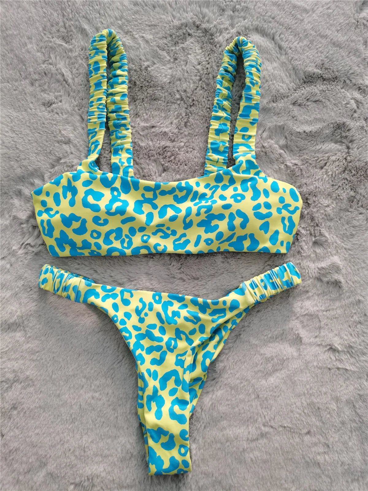 Sexy Micro Bikini 2026 Women Orange Leopard Push Up Padded Thong Swimsuit Female Cut Out Bathing Suit Swimwear Trajes De Baño