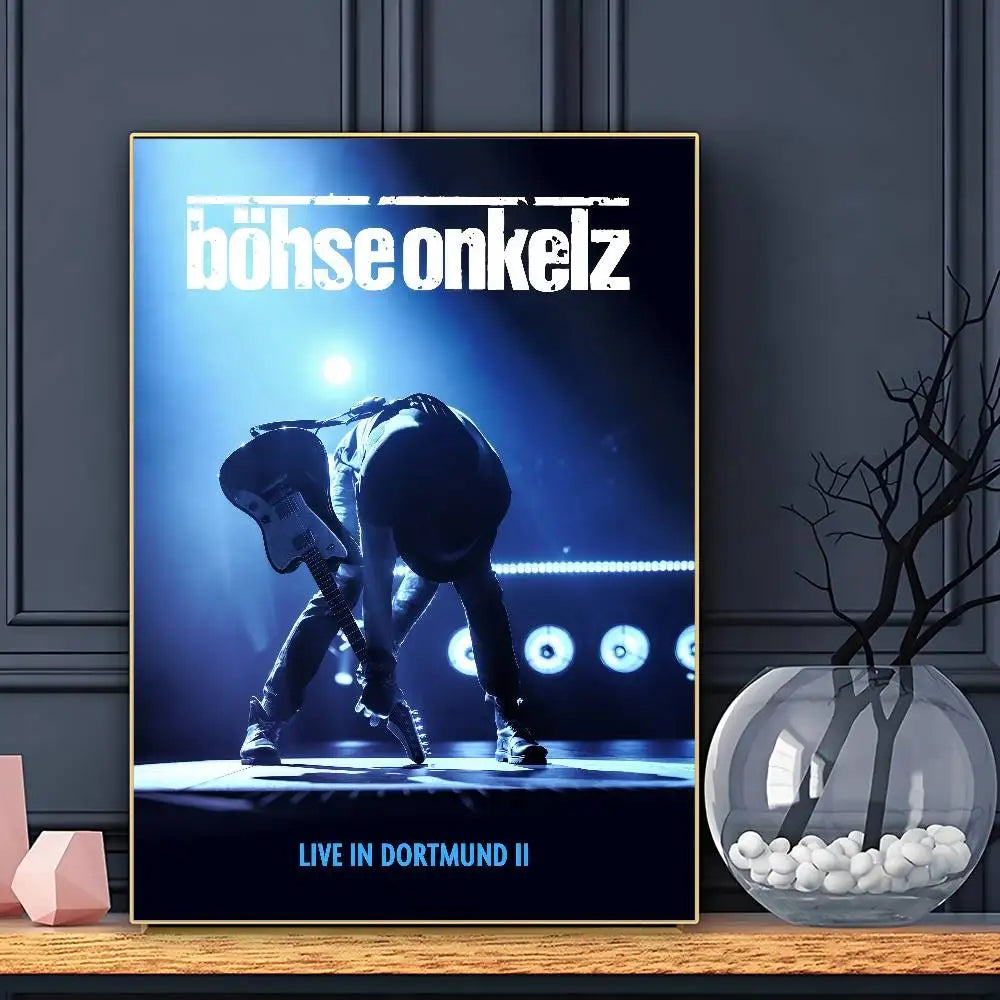 B-Bohse O-Onkelz Rock Poster HD Sticky Wall Art Printing Waterproof Home Living Bed Room Bar Aesthetic Decor