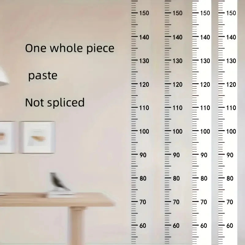 2m Wall Height Measurement Card - Easy-to-Read Durable PC Material Writeable & Removable Ideal for Room Decor Wall Decorations