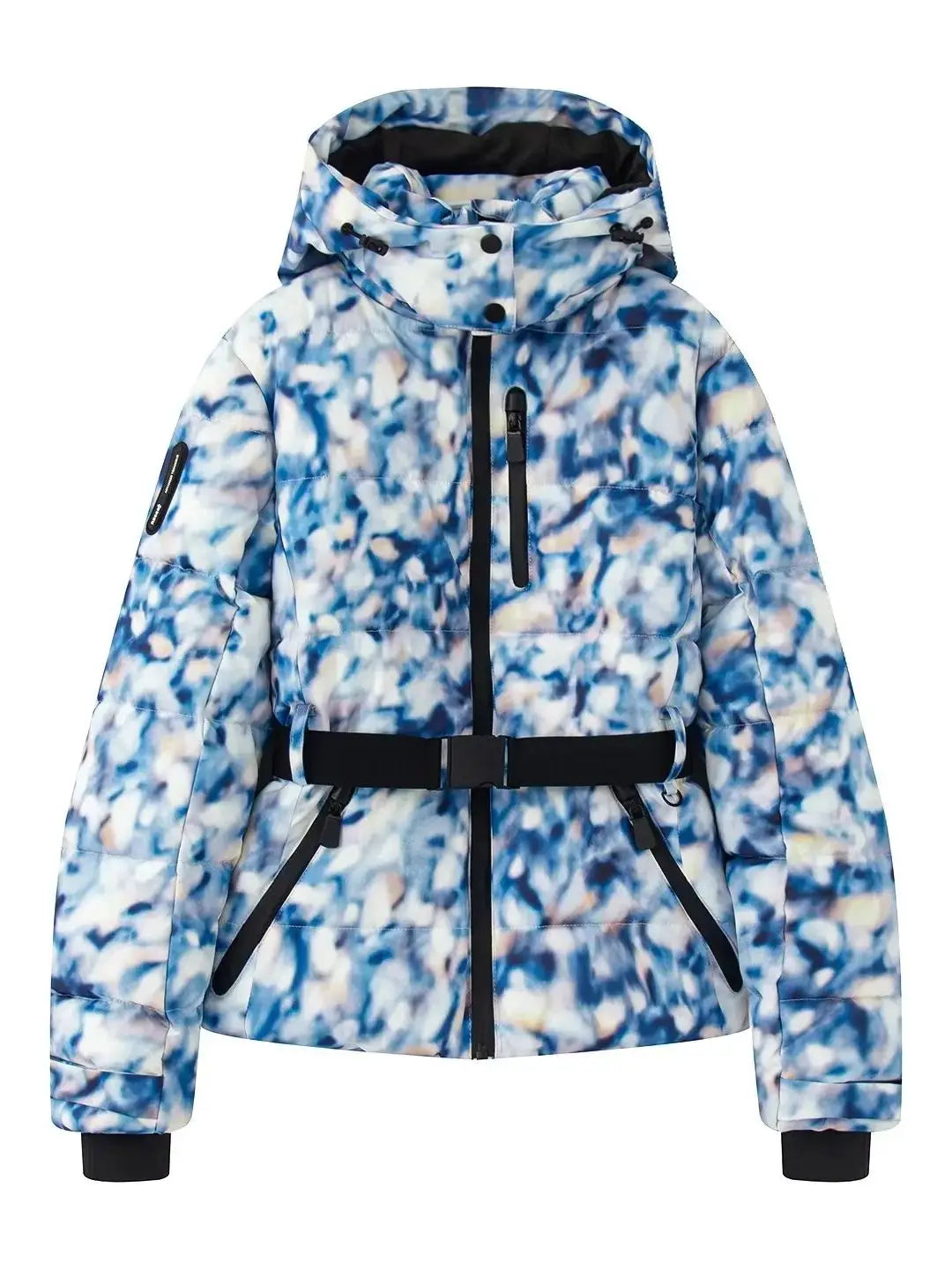 2025 Women Winter Hooded Down Jackets With Belt Lady Warm Thick Long Sleeve Stand Collar Parkas Padded Coats Sports Ski Outdoor