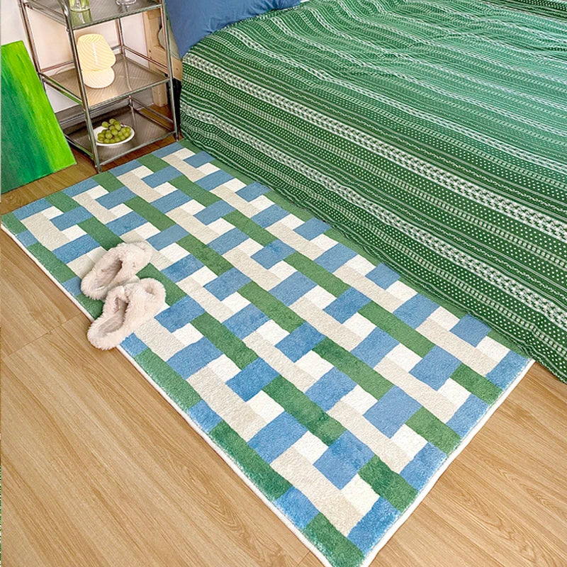 VIKAMA Ins Style Cashmere Long Strip Rug Comfort Cooling Bedroom Bed Blanket Bay Window Blanket Cloakroom Carpet Home Decor