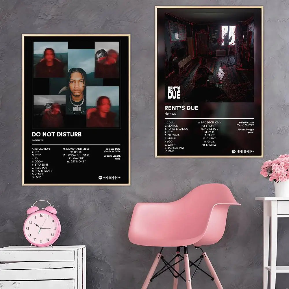 Rapper Nemzzz Poster HD Art Sticky Wall Waterproof Home Living Room Bar Decoration