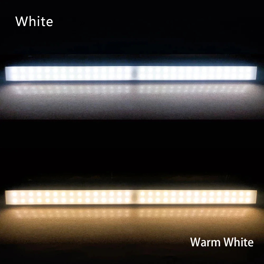 LED Under Cabinet Night Light Motion Sensor Closet Light Kitchen Bedroom Lighting Wall Lamp With Magnetic Strip USB Rechargeable