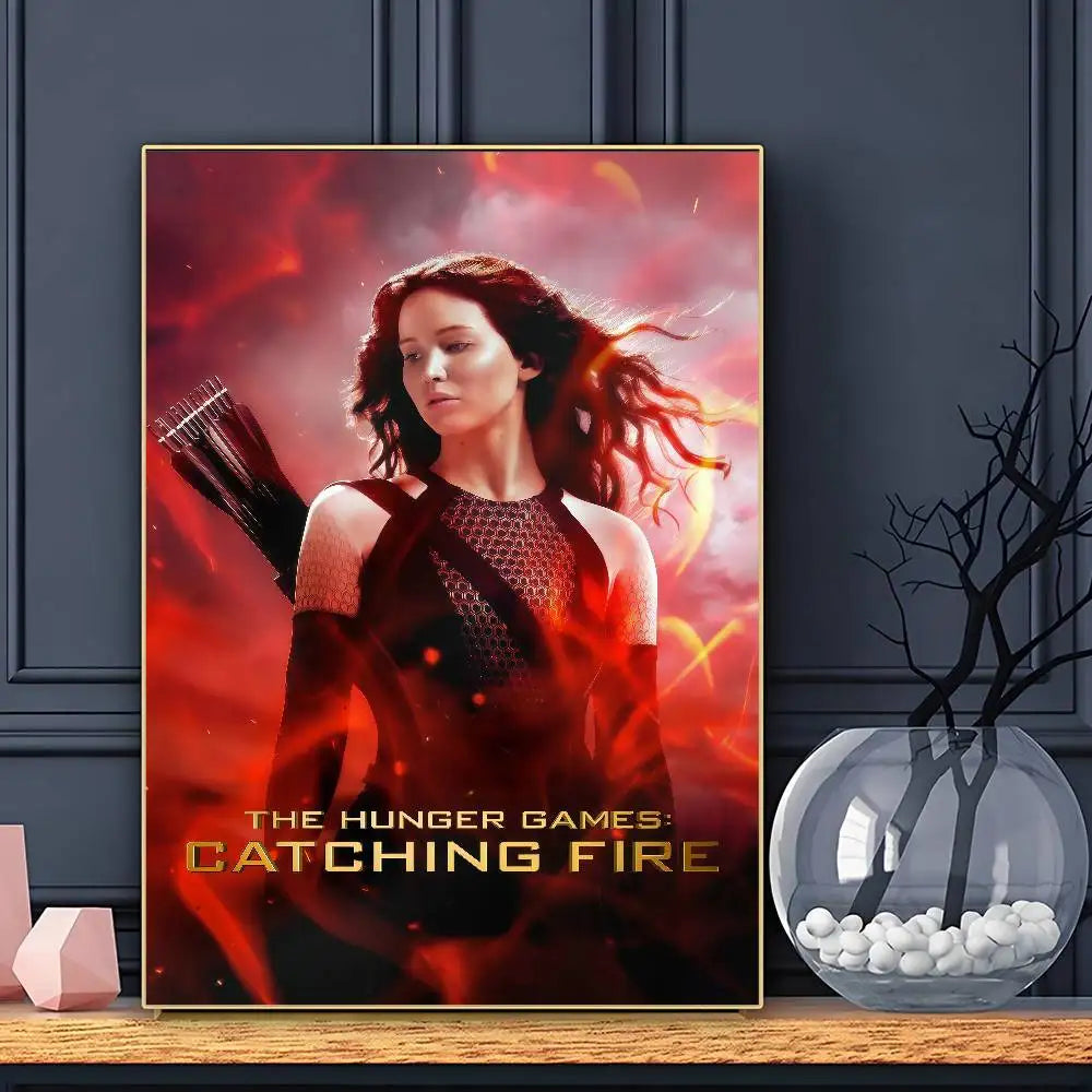 Classic Movie The Hunger Games Poster Sticky Wall Art Printing Waterproof Home Living Bed Room Bar Aesthetic Decor