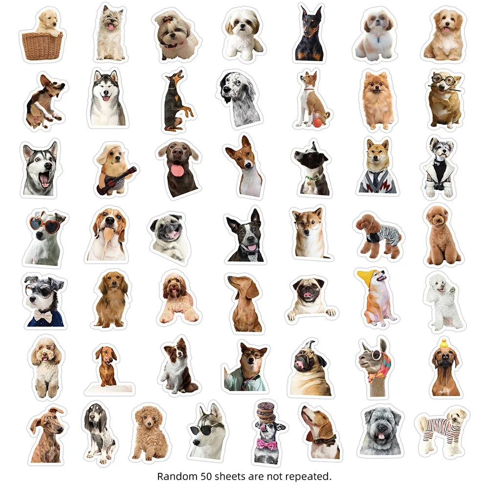 10/30/50pcs Funny Cute Pet Dog Graffiti Stickers Cartoon Decals Laptop Notebook Suitcase Phone Diary Stationery Sticker Kids Toy