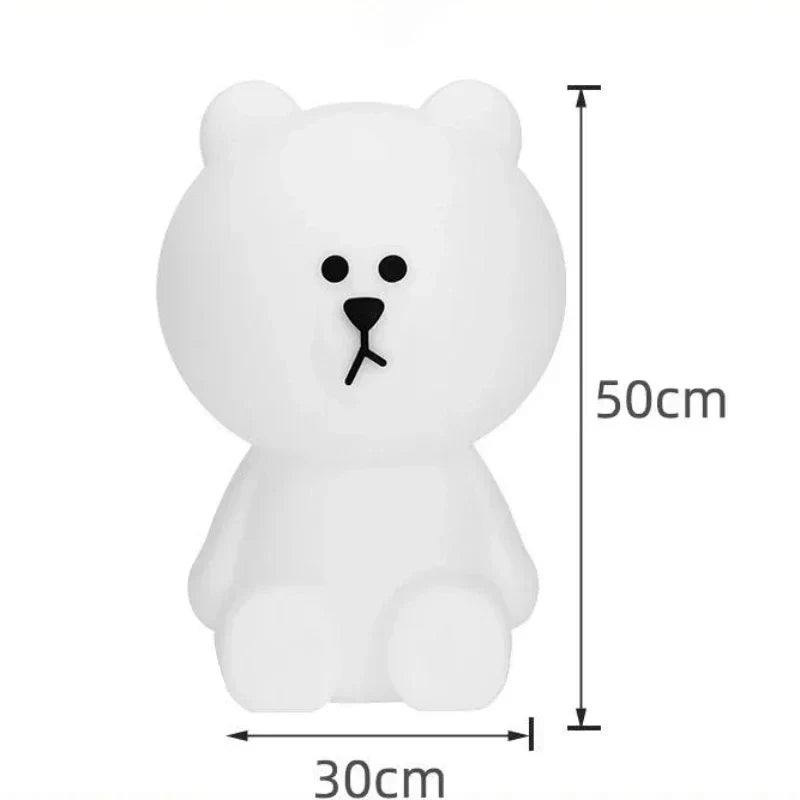 LED Cute Bear Mood Light Night Lamp Children's Bedroom Bedside Lights LED Table Light Living Room Floor Light Birthday Gift