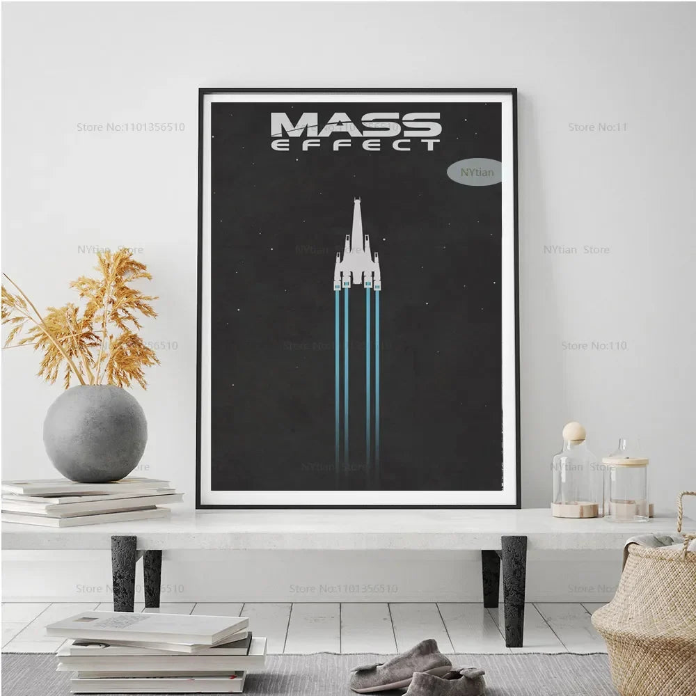 NT1464 Mass Effect Poster Minimalist Classic Game Gift Posters And Prints Wall Art Picture Canvas Painting For Home Room Decor