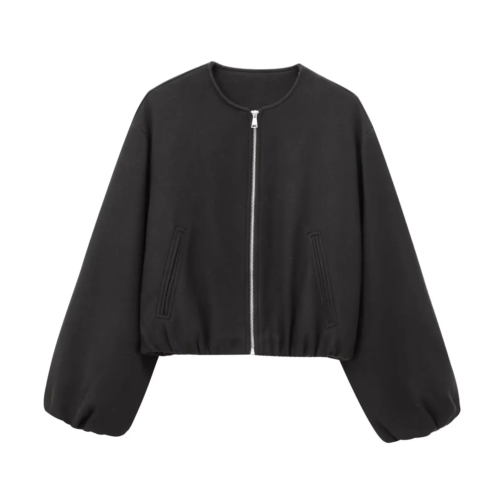 MUJER Red Zipper Bomber Jackets for Women Soft Cropped Jackets Woman 2025 Long Sleeve Woman's Sports Jacket New in Outerwears