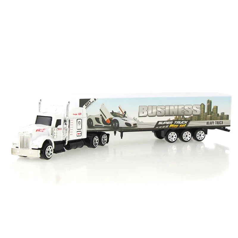 1 Pcs Sliding Alloy Truck Model Diecast Car Toy Container Oil Truck Tank Multi-color Vehicles Toys Birthday Gift for Children