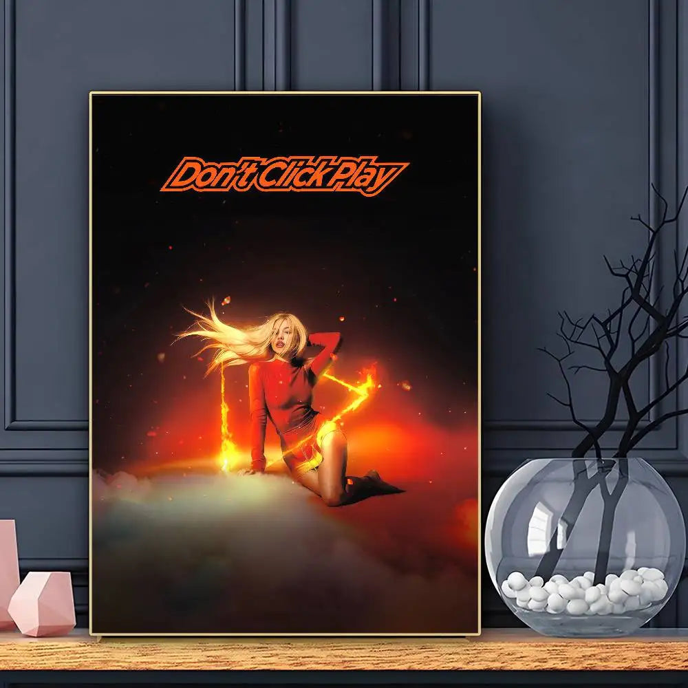 Singer Ava Max Don’t Click Play Poster HD Posters Home Room Bar Cafe Decor Wall Art Painting Picture