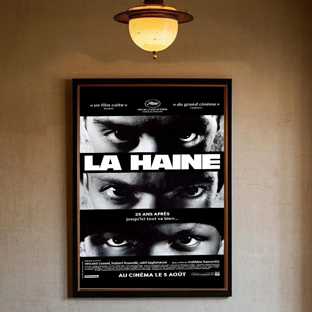 La Haine 1995 Movies Poster HD canvas painting home living room bedroom bar aesthetic decoration