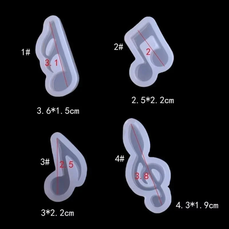 1pc Musical Note Silicone Mold Music Symbol Fondant Chocolate Sugarcraft Mould Cake Decorating Tools Baking Accessories