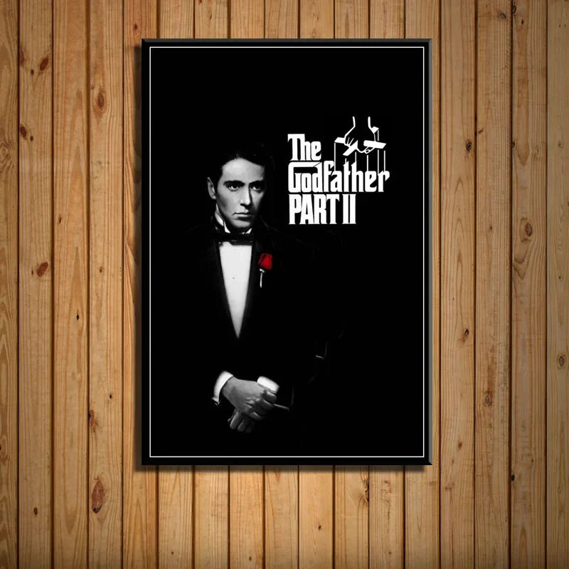 Classic, Retro, Wall Art, The Godfather Movie Series , HD Canvas Print Poster, Home Living Room Bedroom Decorative Painting
