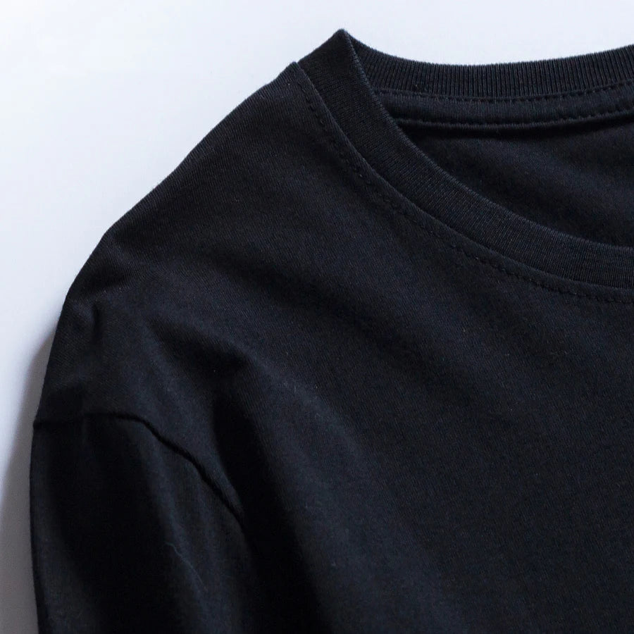 WAVLATII Women O-neck Long Sleeve T shirts Lady White Cotton Tops Female Soft Casual Tees Women's Black T-shirt