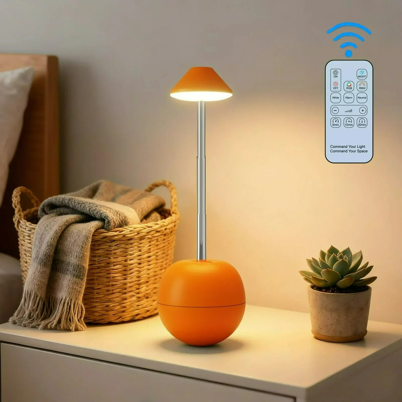LED Touch Desk Lamp with Remote Control Adjustable Height Desk Light RGB Light Suitable for Living Room Bedroom Bedside Lamp