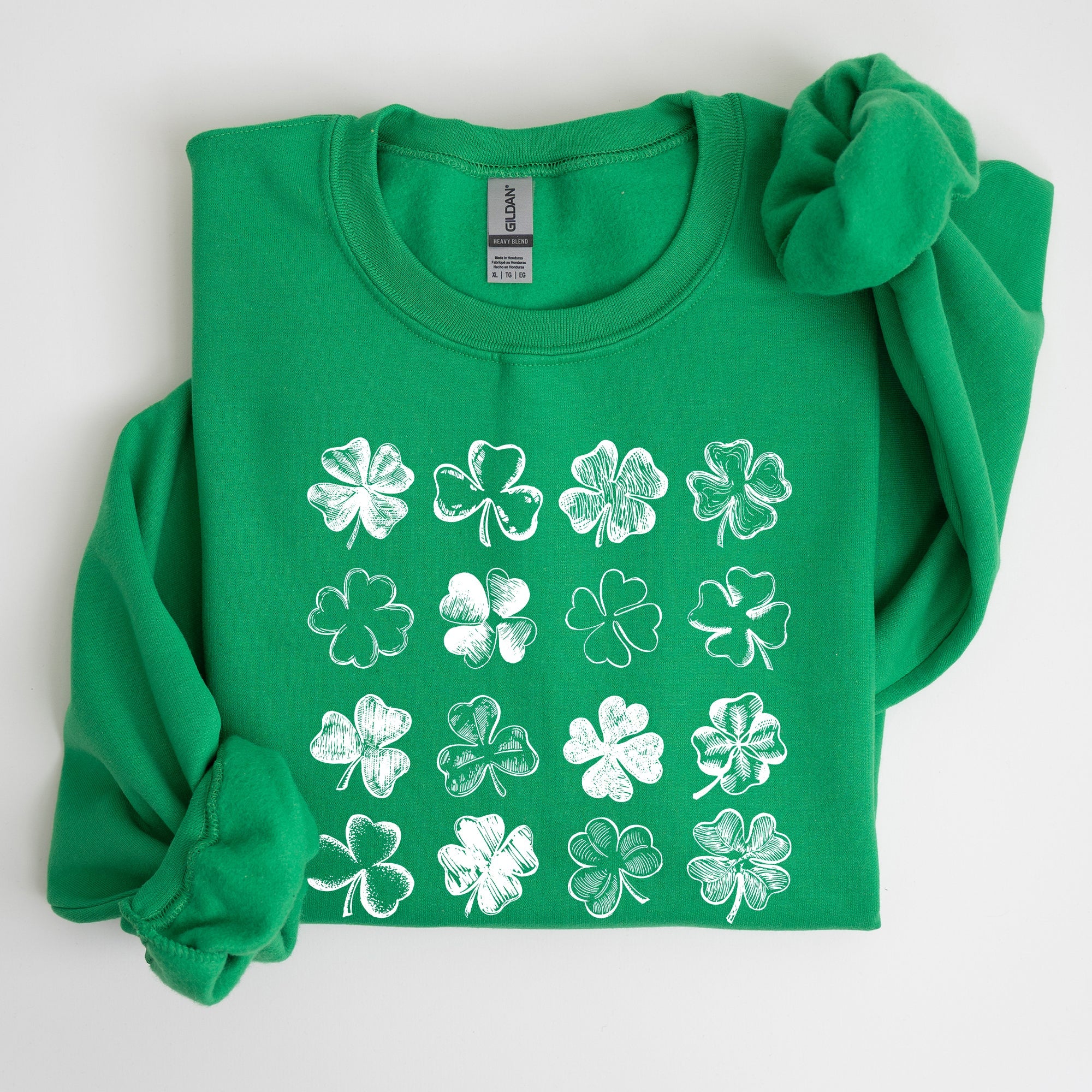 Shamrock Doodles Retro St Patrick's Day Festive Shamrock Parade Theme Sweatshirt
