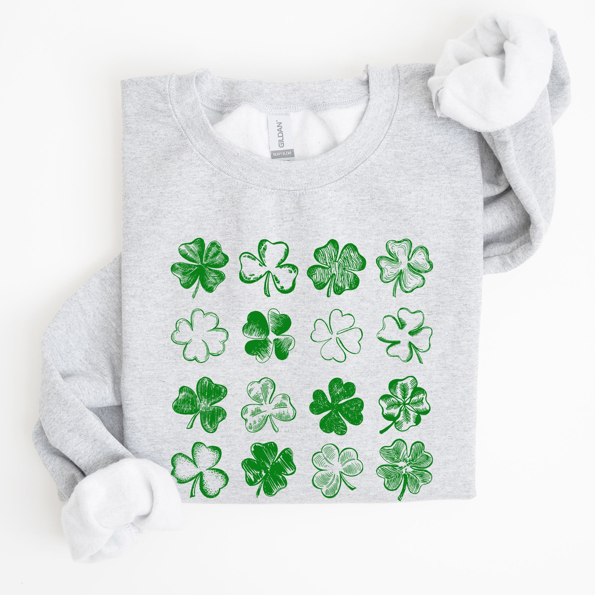 Shamrock Doodles Retro St Patrick's Day Festive Shamrock Parade Theme Sweatshirt