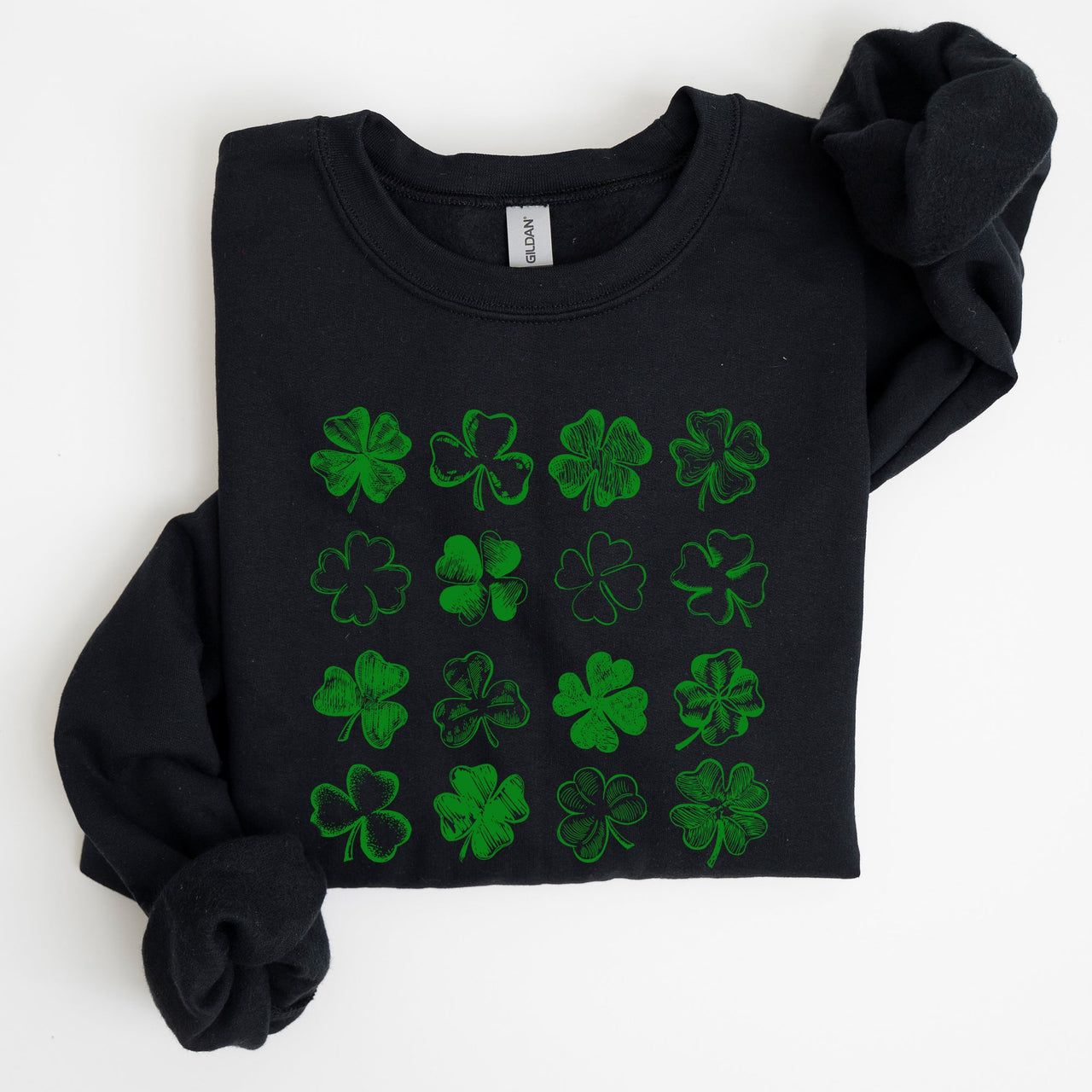 Shamrock Doodles Retro St Patrick's Day Festive Shamrock Parade Theme Sweatshirt