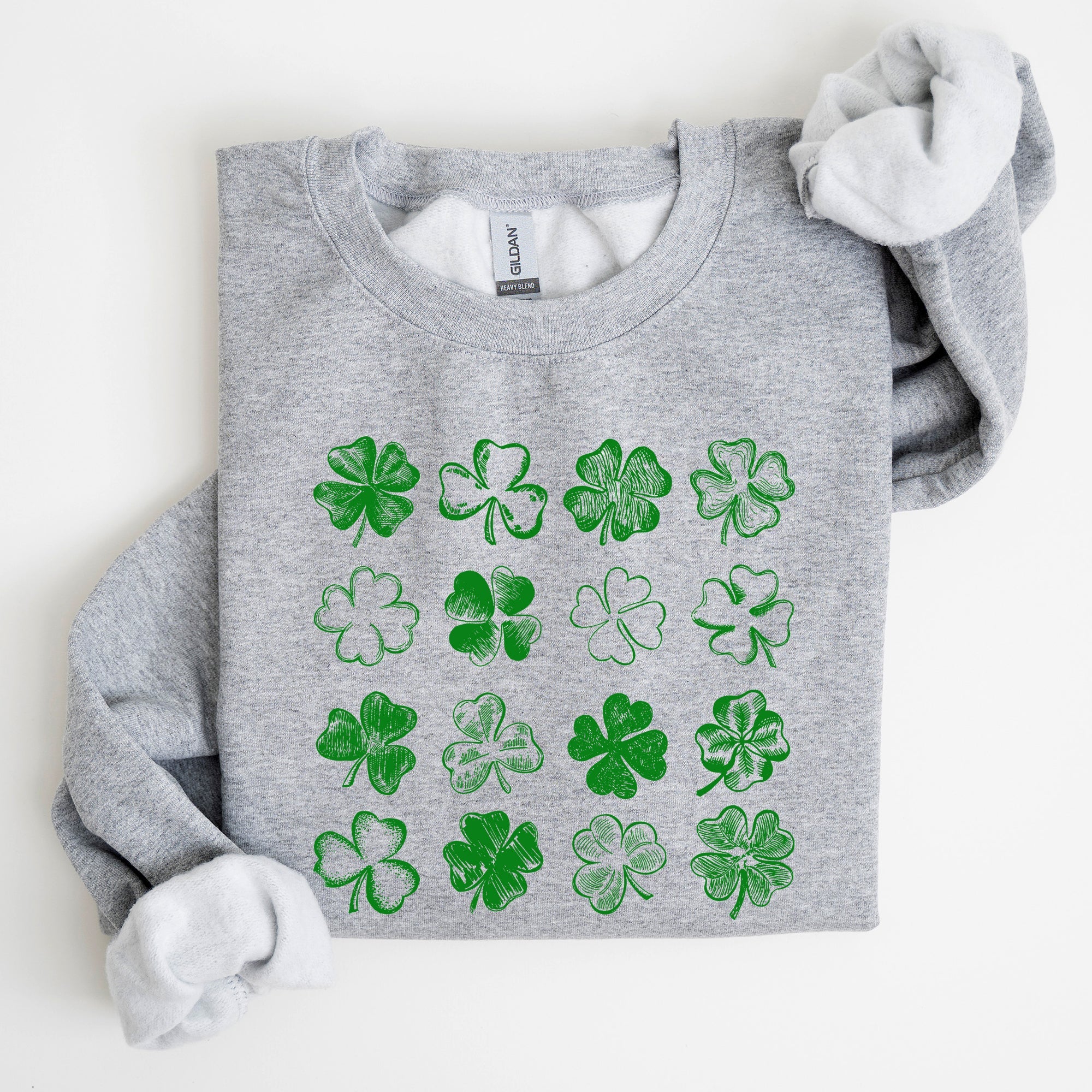 Shamrock Doodles Retro St Patrick's Day Festive Shamrock Parade Theme Sweatshirt