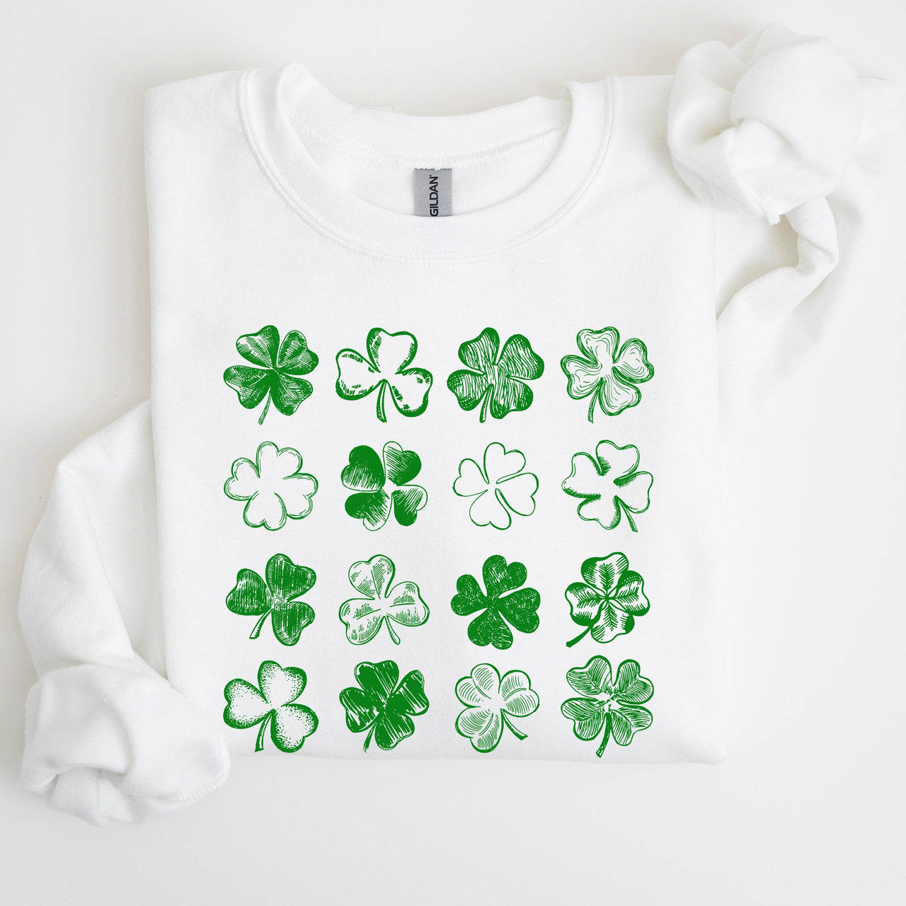 Shamrock Doodles Retro St Patrick's Day Festive Shamrock Parade Theme Sweatshirt