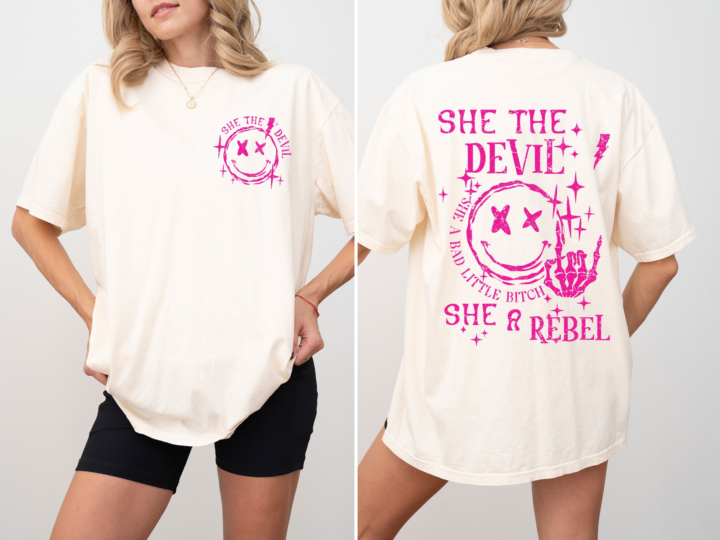 She The Devil, She A Rebel Song Hip Hop Rap Concert Lyrics Edition Comfort Colors Tee