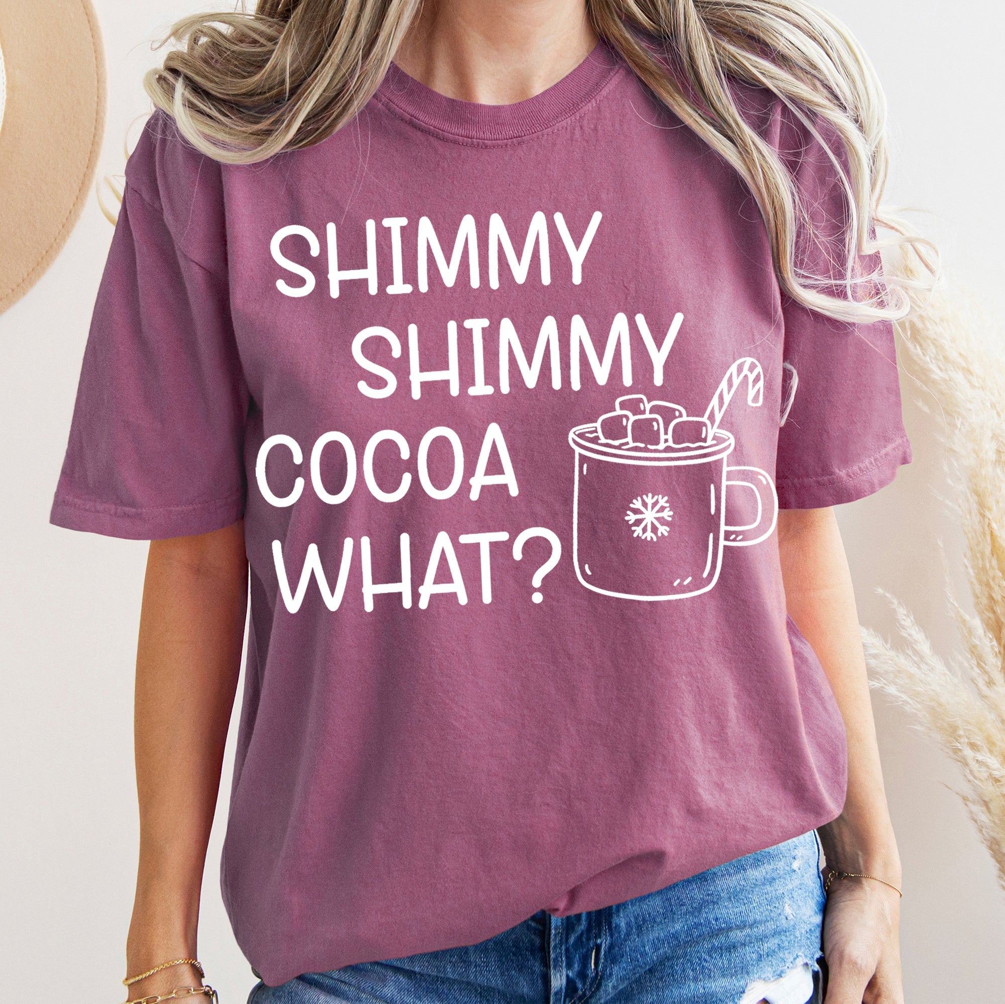 Shimmy Shimmy Hot Chocolate Winter Christmas Cozy Seasonal Vibes Comfort Colors Tee
