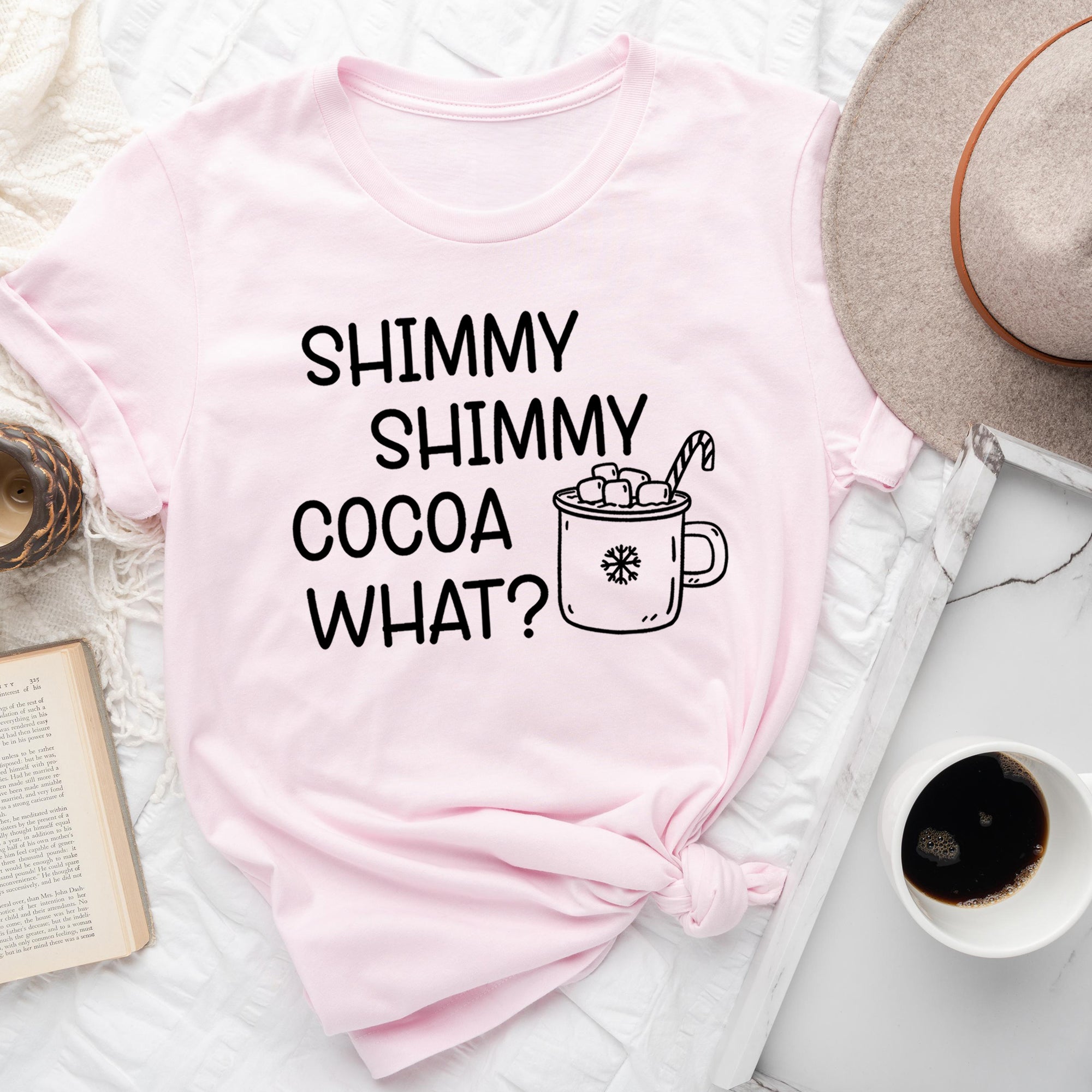 Shimmy Shimmy Hot Chocolate Winter Christmas Cozy Nights Soft Warm Holiday Edition Craftsmanship Wear Graphic Tee