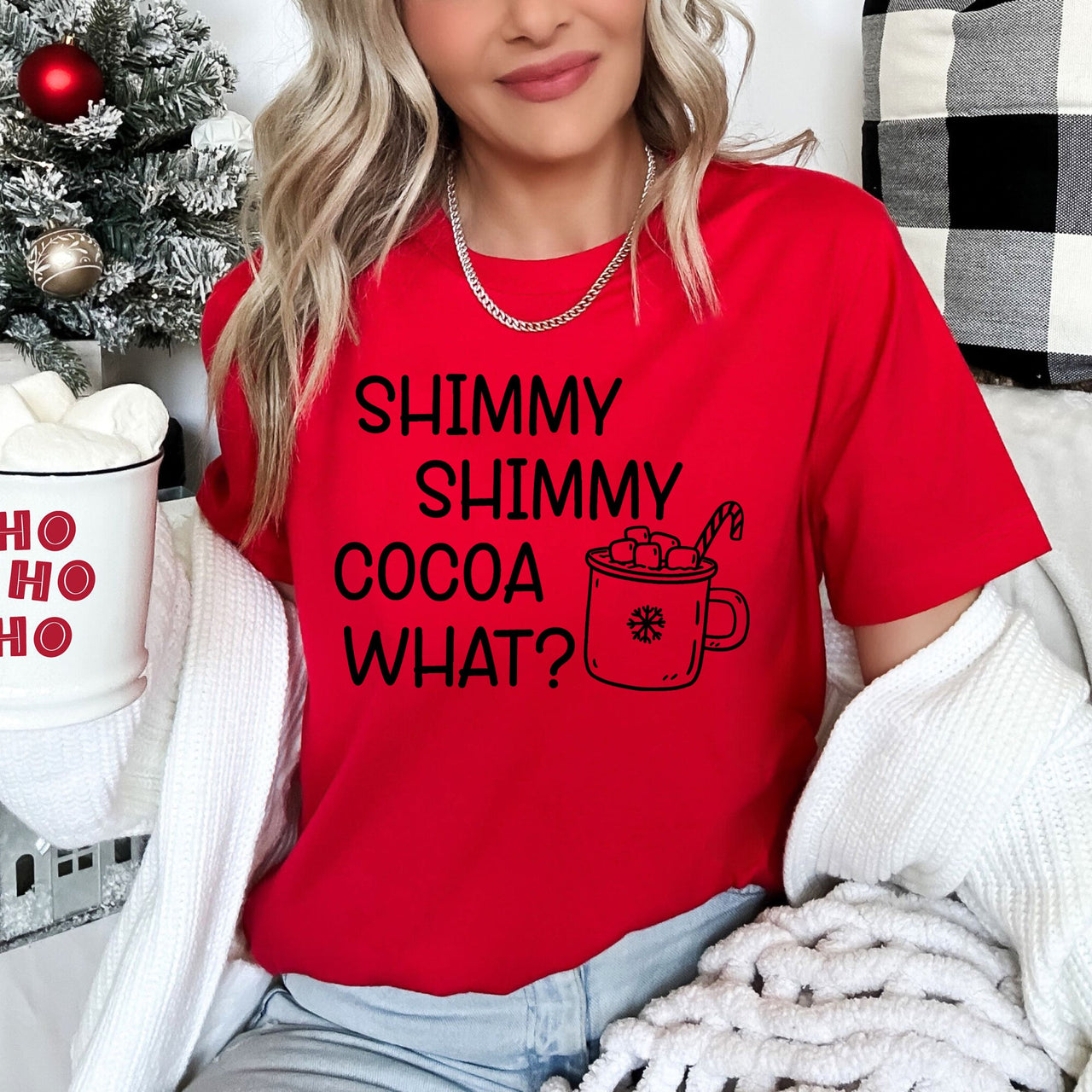 Shimmy Shimmy Hot Chocolate Winter Christmas Cozy Nights Soft Warm Holiday Edition Craftsmanship Wear Graphic Tee