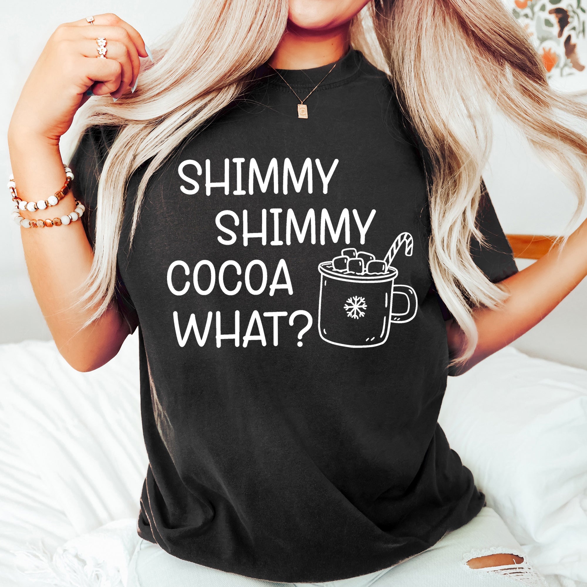 Shimmy Shimmy Hot Chocolate Winter Christmas Cozy Seasonal Vibes Comfort Colors Tee