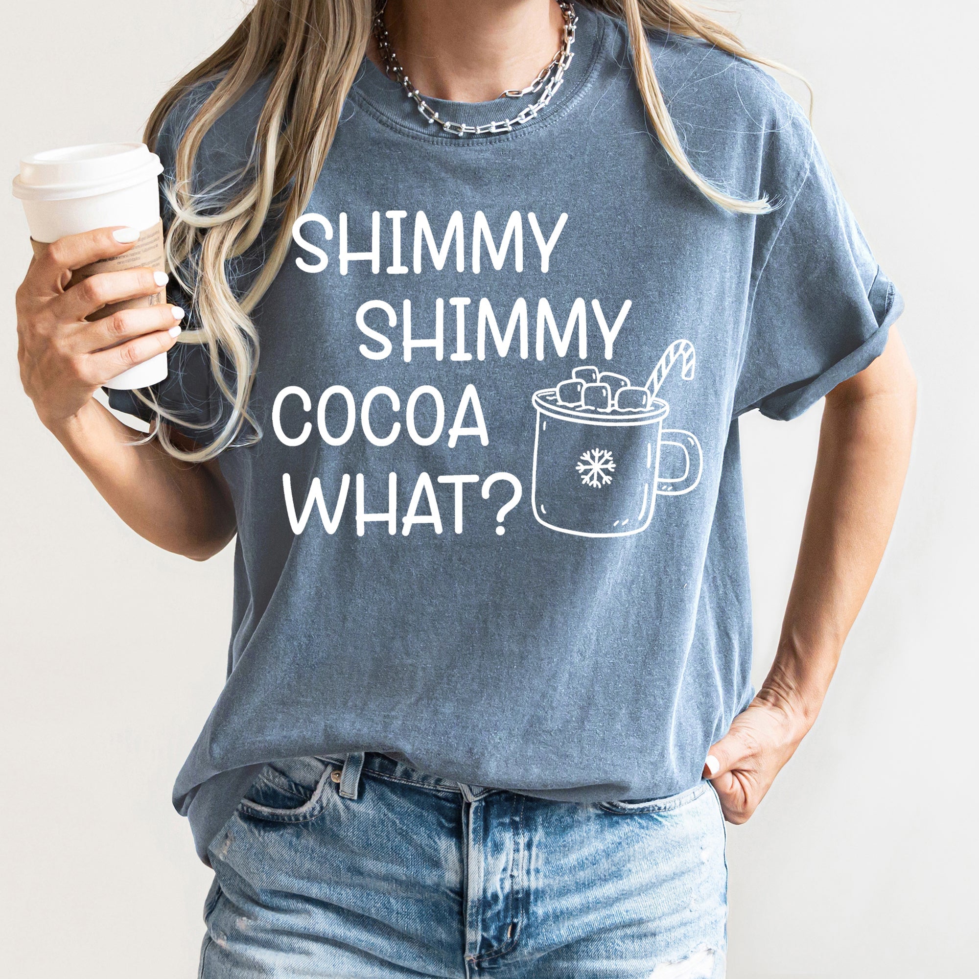 Shimmy Shimmy Hot Chocolate Winter Christmas Cozy Seasonal Vibes Comfort Colors Tee