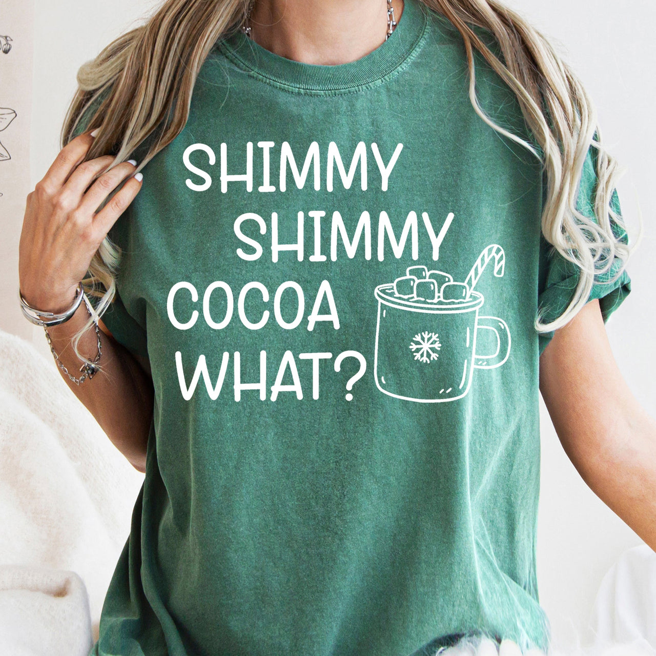 Shimmy Shimmy Hot Chocolate Winter Christmas Cozy Seasonal Vibes Comfort Colors Tee