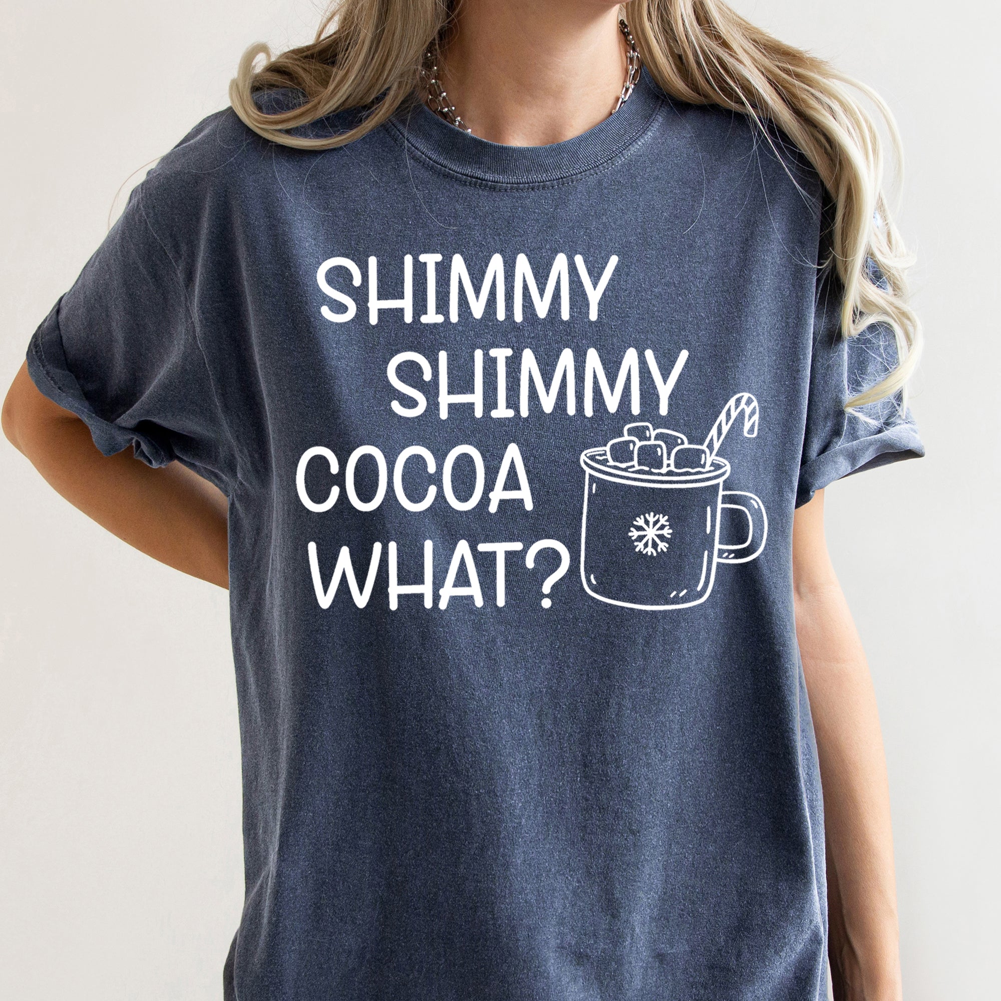 Shimmy Shimmy Hot Chocolate Winter Christmas Cozy Seasonal Vibes Comfort Colors Tee