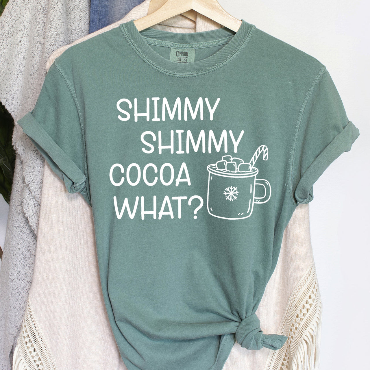 Shimmy Shimmy Hot Chocolate Winter Christmas Cozy Seasonal Vibes Comfort Colors Tee