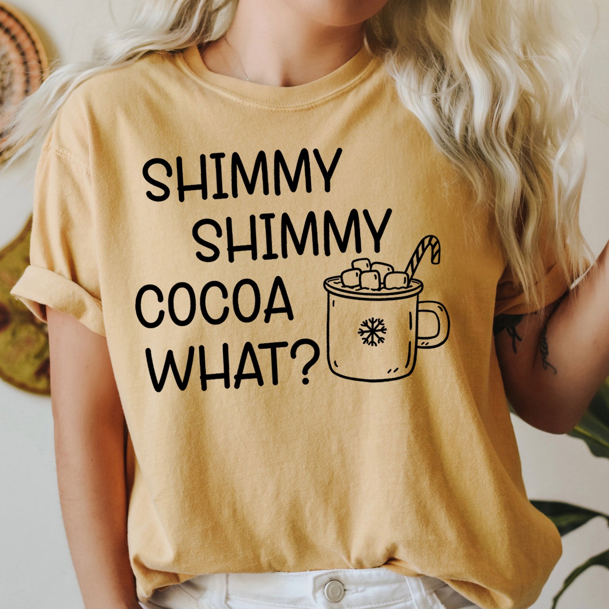 Shimmy Shimmy Hot Chocolate Winter Christmas Cozy Seasonal Vibes Comfort Colors Tee