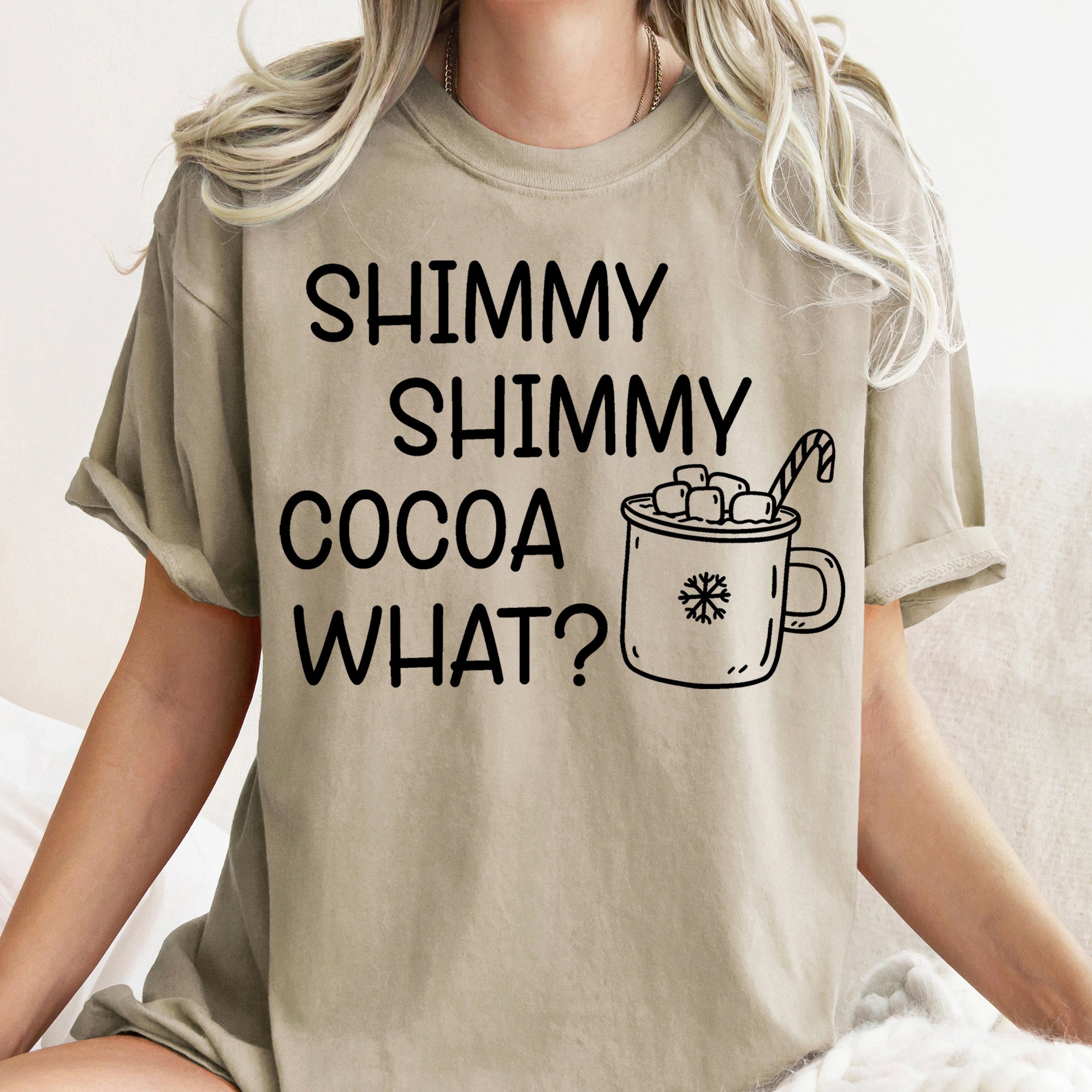 Shimmy Shimmy Hot Chocolate Winter Christmas Cozy Seasonal Vibes Comfort Colors Tee
