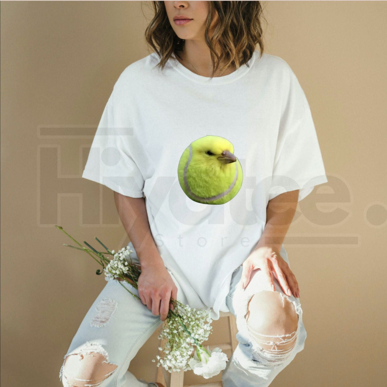 Silly Tennis Bird Meme – Brainrot Gen Z Graphic