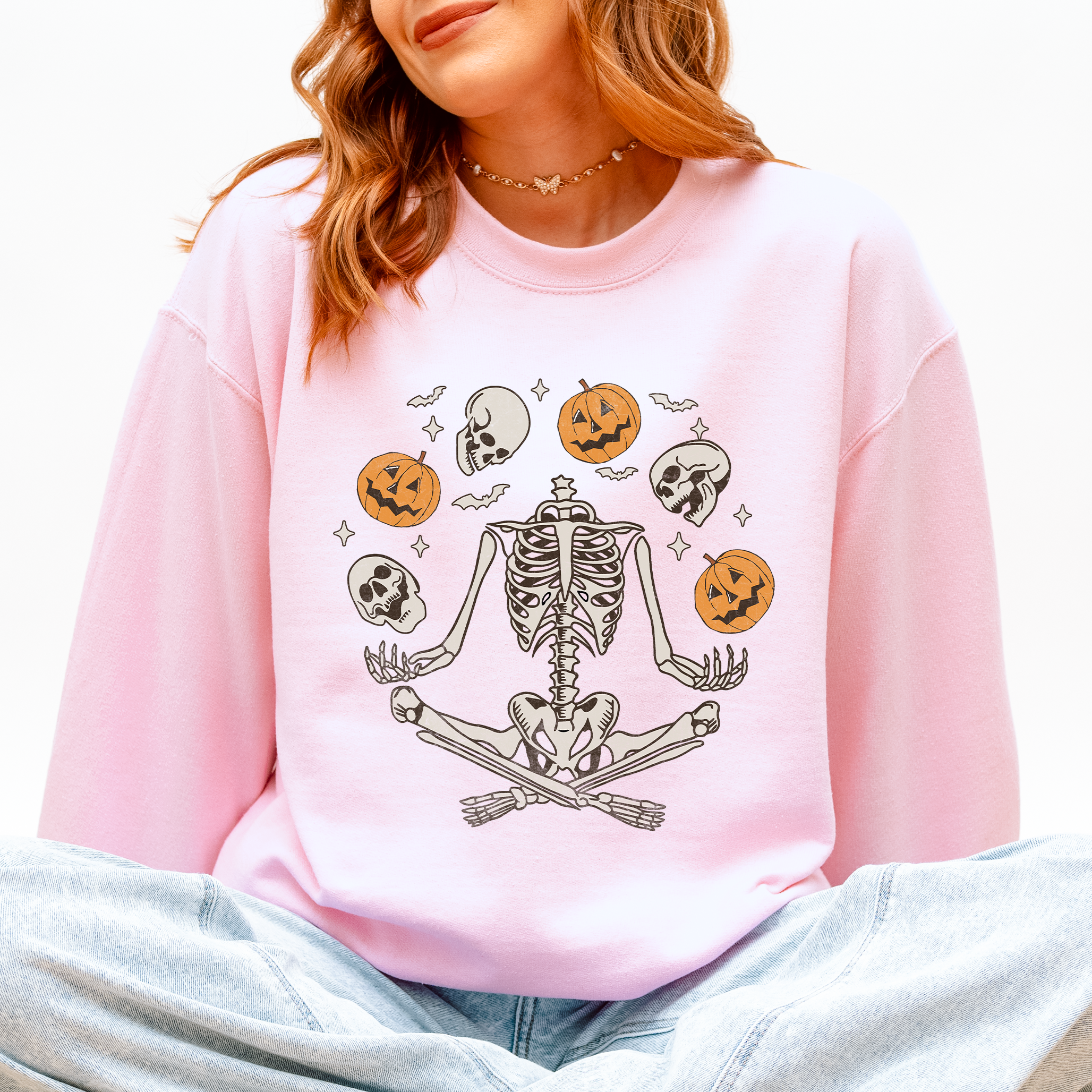 Skeleton, Juggling, Halloween, Jack-O-Lantern Sweatshirt