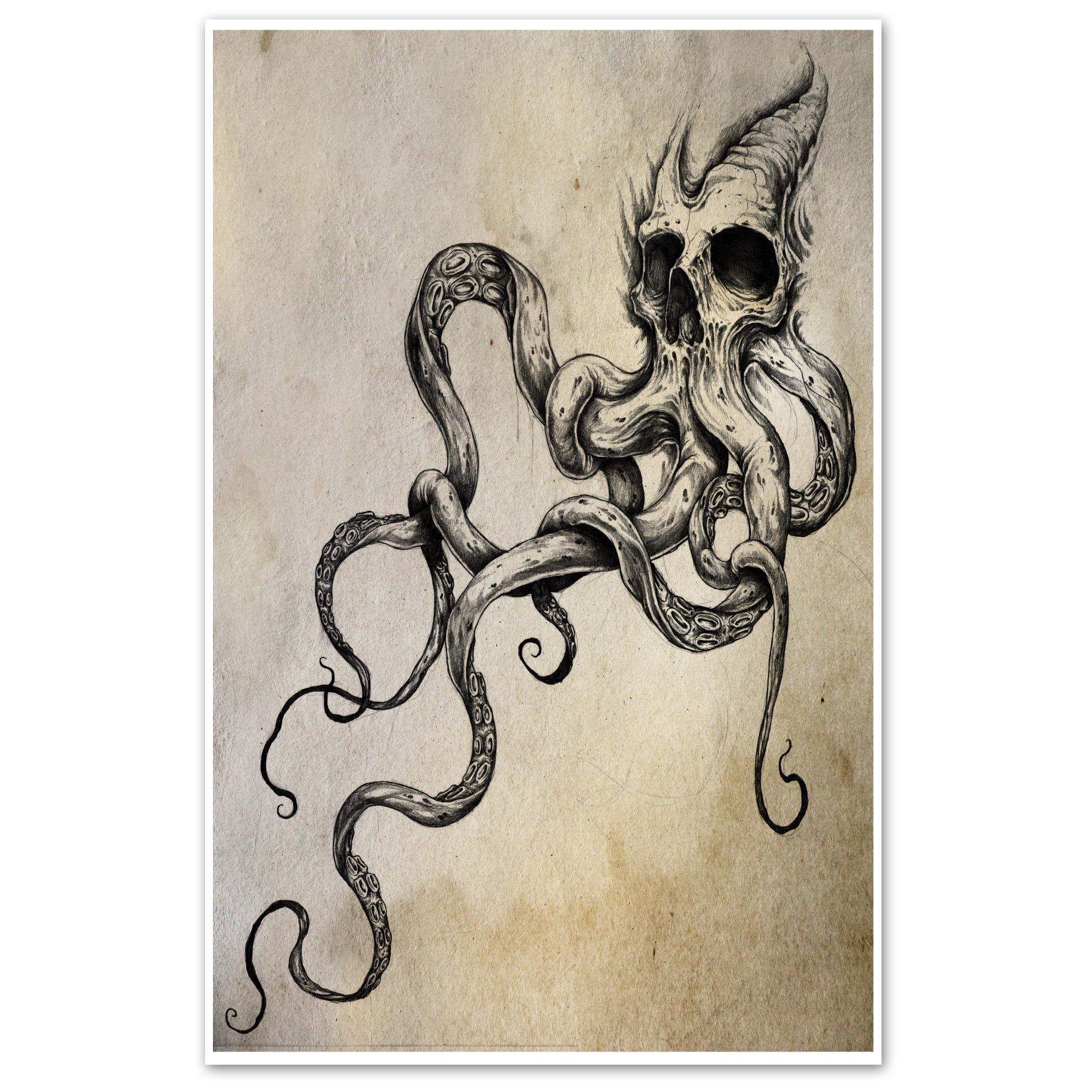 Skulltapus Tattoo Print